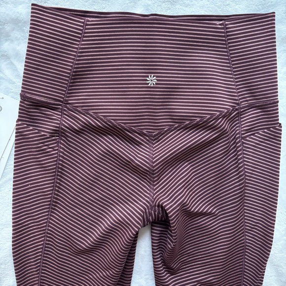 ATHLETA Salutation Stash Pocket II Textured 7/8 Striped Tight--S - Picture 11 of 16